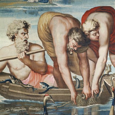 Tapestry Depicting the Acts of the Apostles, the Miraculous Catch of Fish (detail) by Raffaello Sanzio Raphael